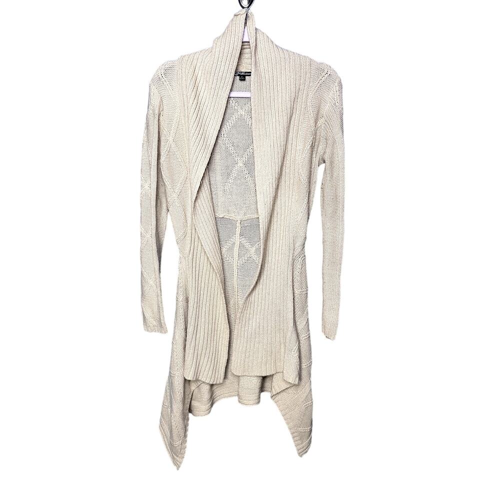 Knitwear Cardigan Women's Size Medium Oversized Asymmetrical Geometric Pattern